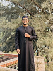 প্রিমিয়াম ব্ল্যাক এলিগ্যান্ট জুব্বা