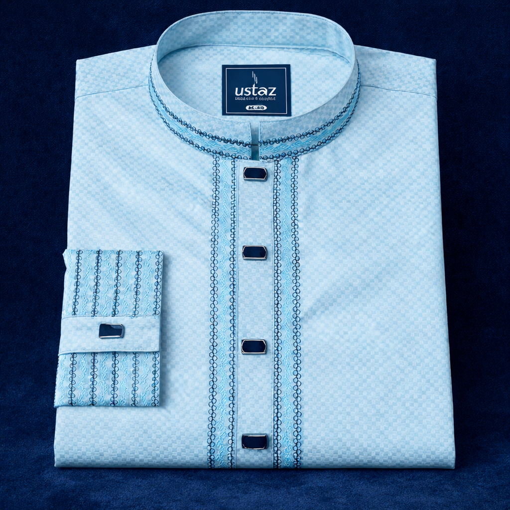Regular Fit Embroidered Formal Panjabi (white)